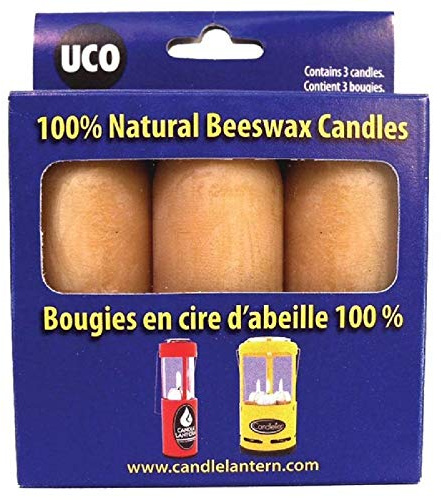 UCO Lot de 3 bougies en cire d'abeille Marron Taille unique