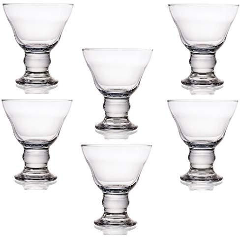 CRISTALICA 6 Dessertgläser Eiscremegläser Glas Nachtisch Schälchen Kompott Küche 225ml