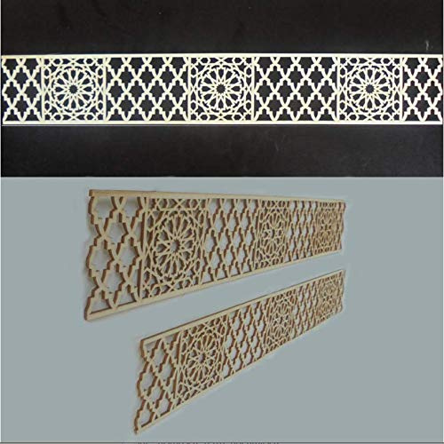 Zagora Dekorpaneele Bordüre mit Ornament Blüten-Mush - 4 Stück zu je 100x8x0,3cm