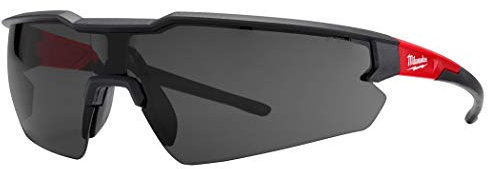 Milwaukee Smoked Safety Glasses 4932471882, Plastic Polycarbonate, red, 0