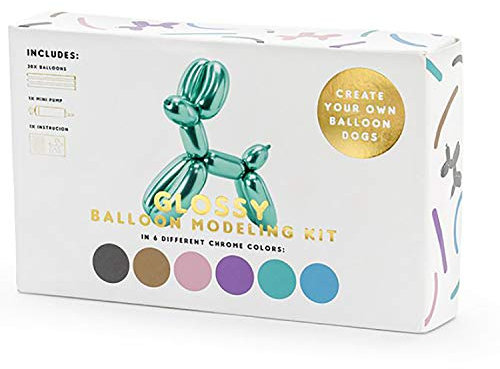 PartyDeco Lot de 30 ballons à modeler brillants - 130 cm - Avec pompe - Bleu, or rose, vert, noir, doré, violet - Pour animateurs, clown - Pour fête d'anniversaire