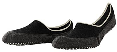 FALKE Herren Stoppersocken Cosyshoe Invisible M HP Schurwolle rutschhemmende Noppen 1 Paar, Grau (Anthracite Melange 3082), 43-44
