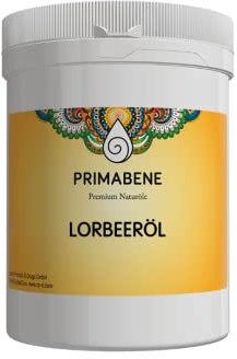 Primabene® Lorbeeröl Bio - dunkelgrünes fettes Öl (Laurus Nobilis (Laurel) fruit Oil) aus dem echten Lorbeer - naturrein - zur Herstellung der Aleppo Seife und Hufpflege (1x100 g)