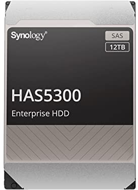 Synology HAS5300 HAS5300-12T Disco duro de 12 TB – Interno de 3.5 pulgadas – SAS (12 Gb/s SAS) – Sistema de almacenamiento compatible – 7200 rpm – 550 TB TBW
