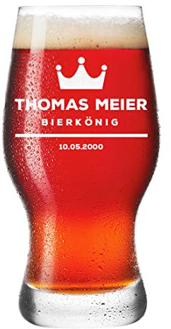 Vaso de Cerveza Leonardo de 0,5 l, con Grabado para Hombres, diseño del Rey de Cerveza, Vaso para pils, Cerveza Blanca, Cerveza Artesanal