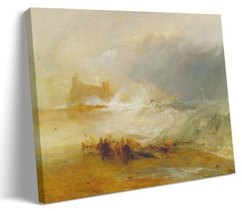 NGANOH Wreckers Coast Of Northumberland by J. M. W. Turner Canvas Printed Poster Canvas Art And Wall Art Picture Print Modern Family Bedroom Decors 20x30inch(50x75cm)