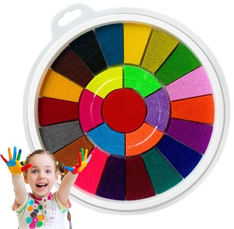 Fingerfarben Für Kinder, Lustiges Fingermalset, Ungiftig Waschbar Fingermalfarben Mit Buch, 25 Farben Lustiges Finger Mal Set Mit Malbuch, Tippen Sie Auf Kreativität Und Fantasie Der Kinder