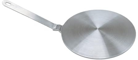 predolo Placa de Conducción Térmica de Acero Inoxidable, Difusor de Calor, Adaptador de Placa de Cocina de Inducción, 21.5 cm, Individual