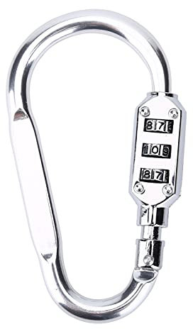 Yctze Travel Bag Luggage Security Combination Lock, Locking Carabiner Padlock - Ideal for Keychain and Backpack (Yctzeykzpvgq3g4-03)