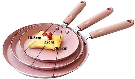 ABOOFAN Aluminum Non-Stick Pancake and Omelette Pan 8-inch Pink Frying Pan Practical Kitchen Gadget for Home and Restaurant Cooking