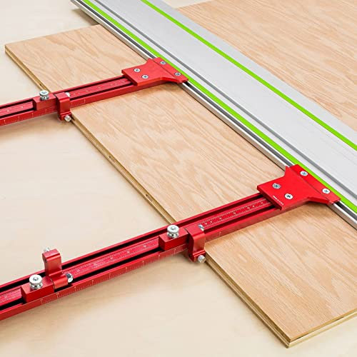 Parallel Guide Rail System 90 Degree Guide Rail System Circular Saw Track Set, Aluminum Alloy Circular Saw Accessories Guide Rail Joining Set for Circular Saw