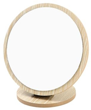 minkissy Faltbarer Kosmetikspiegel Für Schreibtisch Robustes Material Leicht Zu Verstauen Cartoon-Design Heimgebrauch Beige