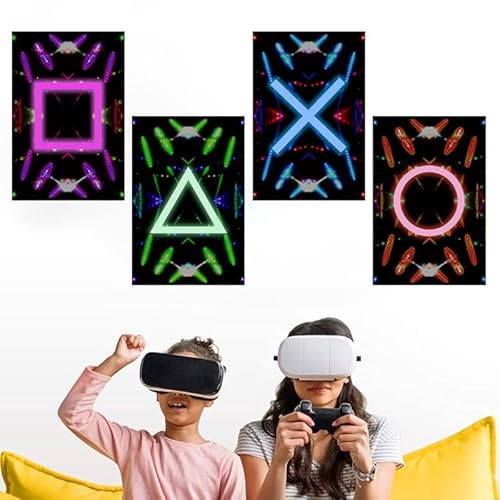 3D Adesivo Parete con Gioco 4 Pcs Decalcomanie da Muro del Gioco di Decorazioni Murali 3D Adesivo Murale per Camera da Letto della Carta da Parati Impermeabile per la Decorazione Della Stanz（30*45cm）