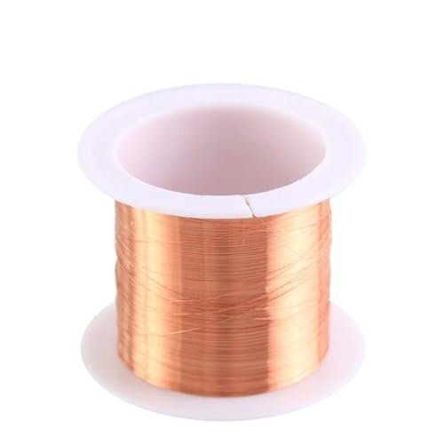 YGLONG Kupferdraht 1-3Rollen 50g Kupferdraht 0,1~1,5mm Kabel Kupferdraht Magnetdraht Kupferlackdraht Emaillierter Kupferwickeldraht(0.2mm-170m,1Roll)