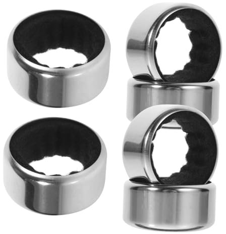 PHENOFICE Wine Bottle Drip Collar Stopper Rings 6pcs Stainless Steel Red Wine Bottle Neck Drip Stopper Leak Proof for Home Bar Use