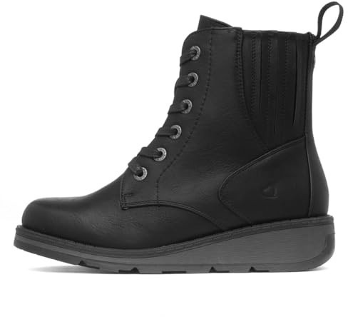 Heavenly Feet Journey Womens Black Wedge Boot - Size 5 UK - Black