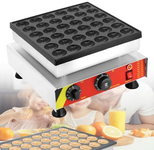 LZDOYY Mini crêpière, Machine à crêpes hollandaise antiadhésive 9-100 pièces Mini gaufrier crêpière,36hole
