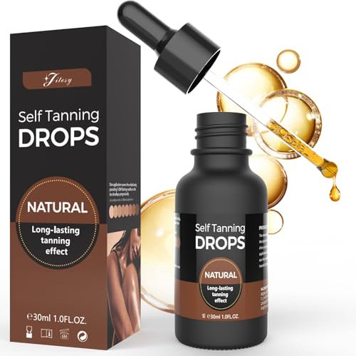 Selbstbräunungskonzentrat Sonnenlose Bräunung,30ml Selbstbräuner Tropfen Für alle Hauttypen,Schnelle&Natürliche Streifenfreie Bräune,Vegan Tierversuchsfrei, Langanhaltende Gleichmäßige