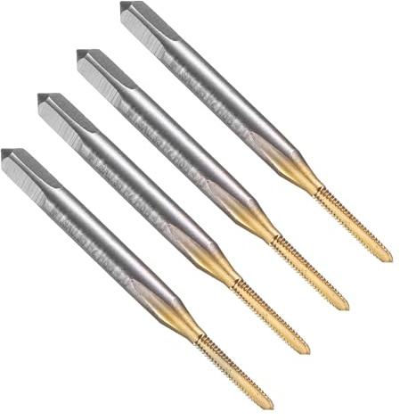 QUARKZMAN 4pcs Taraud Droit M1.6 x 0.35 Métrique Acier Rapide M35 | Outil De Filetage Taraudage, Avec Cobalt, Revêtu Titane, Pour Machine À Fileter