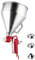 Lufttrichter Spritzpistole Textur Werkzeug, 6L Trichterpistole mit 3 Düsen 4 mm 6 mm 8 mm für Decke Wand Render Trockenbau Putz Malerei (Gerade Silber)