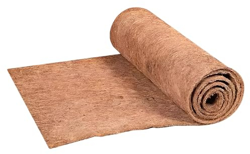Generico Rivestimento In Fibra Di Cocco | Tappetino Naturale Per Piante In Fibra Di Cocco - Tappetino Riutilizzabile Per Drenaggio Giardinaggio Rotolo Per Decorazioni Balcone Terrario Rettili