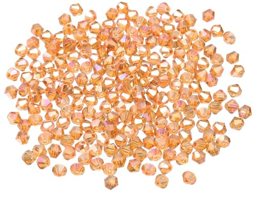 PATIKIL 250pcs 6mm Bicone Glass Crystal Beads, Faceted Glass Spacer Beads for Jewelry Making Bracelet Necklace Earrings DIY Suncatcher Craft, Wine Red