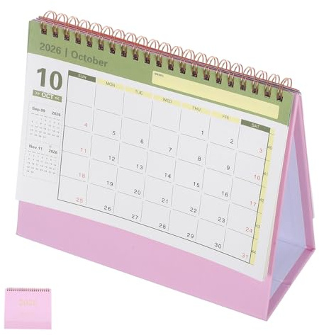 UTHCLO Kleiner Schreibtischkalender: 2025–2026, Stehkalender Für Den Schreibtisch, Mini-monatsplaner, 2025 Bis Dezember 2026, Tischkalender Für Büro Und Schule