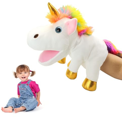 KBIBCK Marionetas de Mano de Animales, Marioneta de Mano para niños, Que implican Felicidad, eternidad y pureza, Contar Cuentos, Regalos de cumpleaños