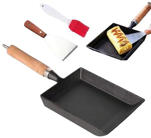 Padella antiaderente in granito – padella resistente per uso ristorante, padella Tamagoyaki in ghisa, padella quadrata con rivestimento spesso per uova, padella antiaderente di alta qualità per stufe