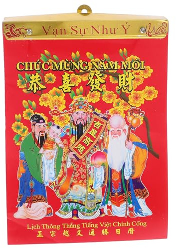 SHINEOFI 2026 Year of The Horse Lunar Calendar - Traditional Chinese Tear Off Wall Calendar Vietnamese Cultural Daily Planner for Home Office Desk Decorations