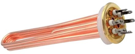 380V Electric Copper Immersion Heating Element 6KW/7.5KW/9KW/12KW/15KW Water Heater 63MM Flange 3Phase(6KW 260MM)