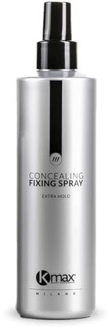Kmax Concealing Fixing Spray - Lacca per Capelli Tenuta Media, Fissante Capelli, Fissatore Fibre Cheratina, Hair Fixing Spray - Formato da 250 ml