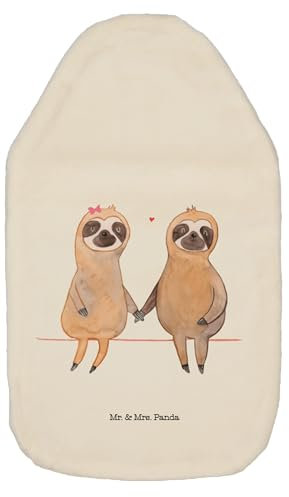 Mr. & Mrs. Panda Wärmflasche Faultier Pärchen - Geschenk, Faultierliebe, Wärmflaschenbezug, Lieblingstier, Körnerkissen, Liebespaar, verliebt,