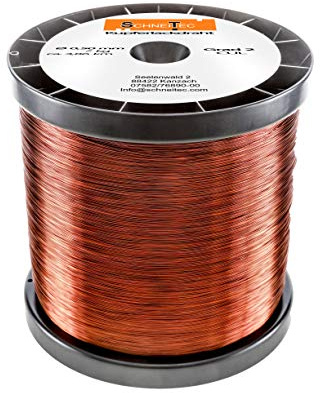 Kupferlackdraht W210 Ø 0,50 mm 7 kg, ca. 3680m - CU Lackdraht Grad 2 CUL Kupferdraht Gewicht 7 Kilogramm Durchmesser 0,50 Millimeter Wickeldraht Kupfer Draht nach IEC 60317-13