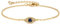 LOYATA Evil Eye Bracelet Gold Diamond Cubic Zirconia 14K Gold Filled Dainty Chain Simple Jewelry Gift for Women