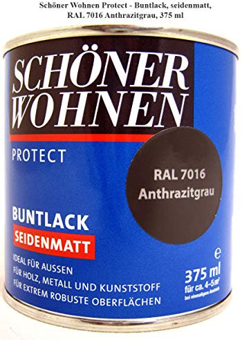 Protect Buntlack 375 ml, RAL 7016 Anthrazitgrau seidenmatt, Alkydharzlack SW