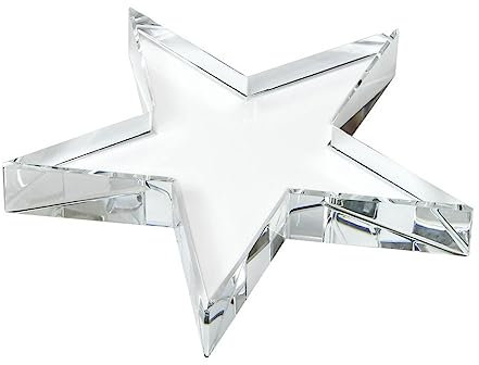 Stern-Briefbeschwerer aus Glas cod.EL35607 cm 8x8x1,9h by Varotto & Co.