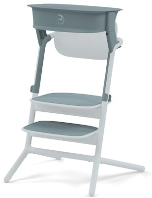 CYBEX Gold LEMO Learning Tower Set, Per Trasformare il Seggiolone LEMO in Torre di Apprendimento, 1-5 Anni (fino a 25 kg), 2 Tappetini Antiscivolo un Silicone per Sedile e Poggiapiedi, Stone Blue