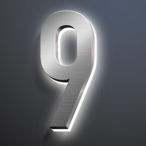 Numeri Civici A LED Illuminati, Numero Indirizzo Di Casa Illuminato A LED Retroilluminato, Look Moderno Di Alto Livello, Numeri Civici Illuminati, Numeri Civici Moderni Illuminati Per Esterni