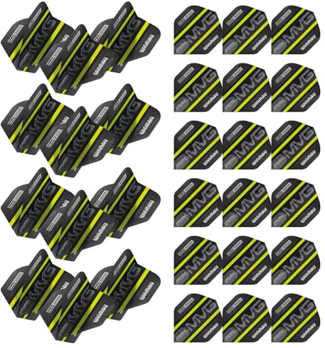 WINMAU Prism Alpha Michael Van Gerwen MvG Dart-Flights, Schwarz und Grün, 10 Sets pro Packung (insgesamt 30 Dart-Flights