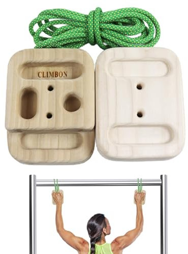 Hangboard zum Klettern, Hangboard zum Klettern - Fingerbrett Klettern 1 Paar - Holzkletter-Griffbrett mit Seil, Trainingsstation, Kletter-Klimmzugstange für Männer