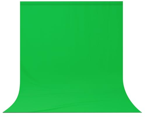 DUYIKJ Sfondo verde per fotografie, grande sfondo per fotografie, 3,4 x 2,8 m, per streaming e zoom, tenda verde in mussola, per registrazione video e servizi fotografici