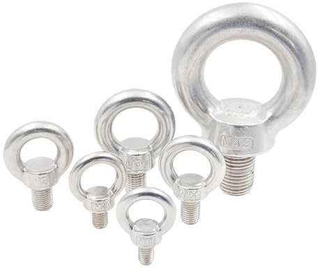 HESHUWEN Ringschraube 304(A2) Edelstahl Ringmuttern/Ringschrauben M3 M4 M5 M6 M8 M10 M12 M14 M16 M18 M20 M24 M27 M30 öSenschrauben(Ring Screw,M4)