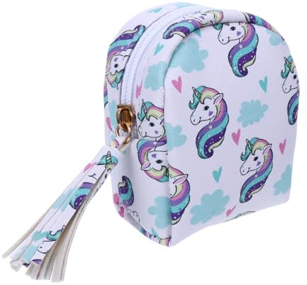 LIFKOME Kleines Leichtes Pu-münzportemonnaie Mit Cartoon-einhornmotiv Mini-Tasche Für Ohrhörerkabel Und Schlüssel Handlich Und Bequem Für Mädchen Hochwertige Verarbeitung Klare Druckqualit
