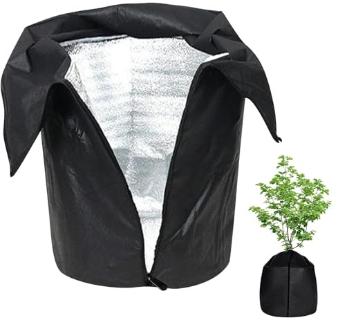 YGKYMVW Thermo Topfschutz Pflanzen, 45 * 50cm Topfpflanzen Schutzbeutel für Pflanzen, Isoliert Winterschutz für Kübelpflanzen mit Reißverschluss Frostschutz Pflanzen für Topfpflanzen Sträucher Bäume