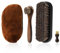 4 Stück Rosshaar Bürsten Set, Schuhputzset für Glattleder, Hochwertiges Schuhputzset, Braun Nubuk Bürsten Set, Praktisch Lederstiefel Schuhbürsten Set, Holz Schuhbürsten für Stiefel Schuhe Autositze