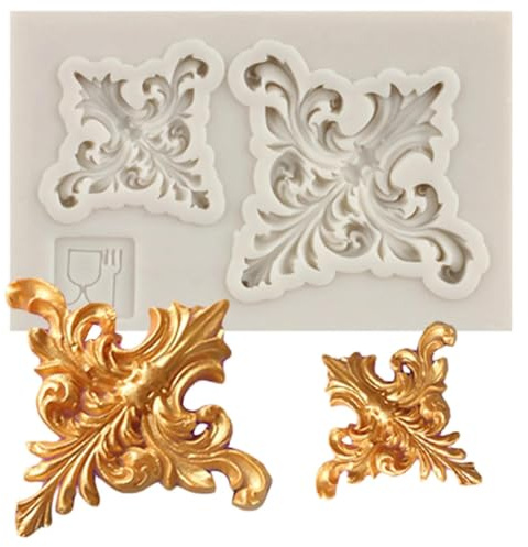 Moule de cuisson en silicone, 6,2 x 4 cm, motif feuilles, fleurs, vignes, dentelle, moule en silicone pour fondant, outils de décoration de gâteaux, moules de cuisine, moules à bonbons, chocolats