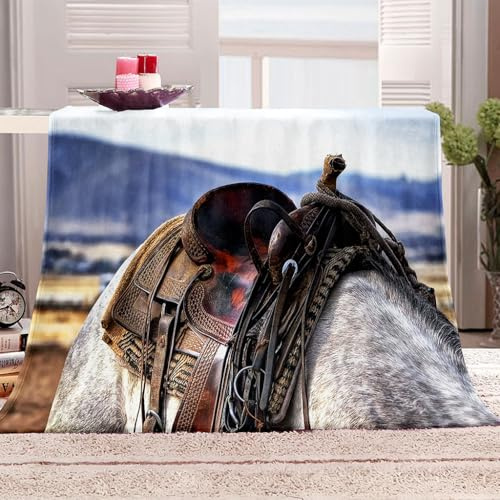 KQYLBM Caballo Cobija 100 X 150 Cm Mantas De Lana Manta De Pelo Suave Cobijas De Invierno