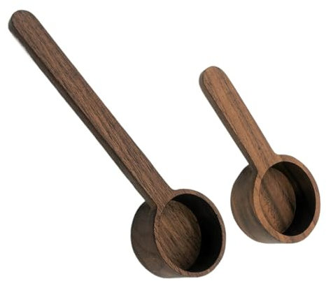 TOPBATHY 2piezas Cuchara Medidora De Granos De Café Herramienta De Medición Para Hornear Cucharas De Madera Para Especias y Avena