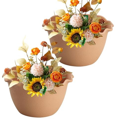 Wall Mount Planter, Wall Mount Planter | Rain Gutter Down Pipe Pot Set 2 | Handrail Basket Set for Rainpipe Wall/Outdoor Planter Garden Patio Plant Pot Installation
